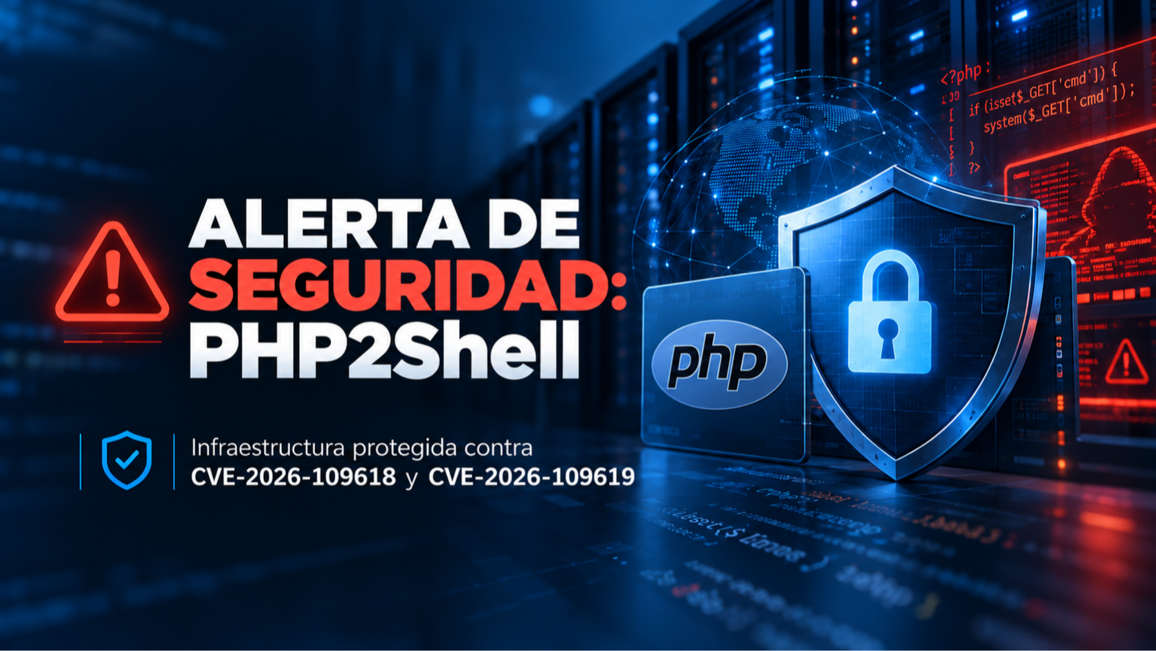 Alerta mundial de seguridad: PHP2Shell, dos vulnerabilidades críticas que ponen en riesgo a los servidores web